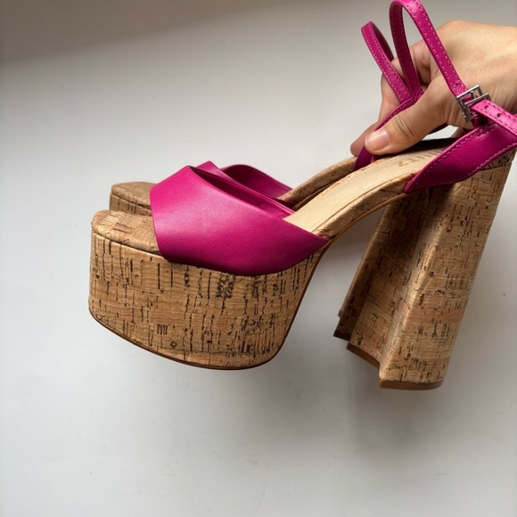 Schutz GLAYCE NAPPA LEATHER Platform SANDAL Sz 7.5 - Picture 6 of 8